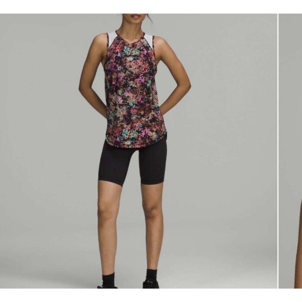 Lululemon Sculpt Tank Top Stencil Blossom Black/Multicolor